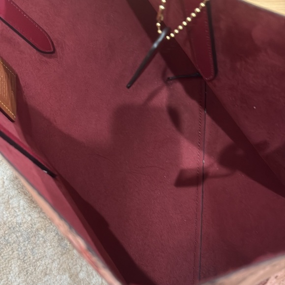 Coach Pink Floral Tote Bag with Classic Design - Picture 14 of 14